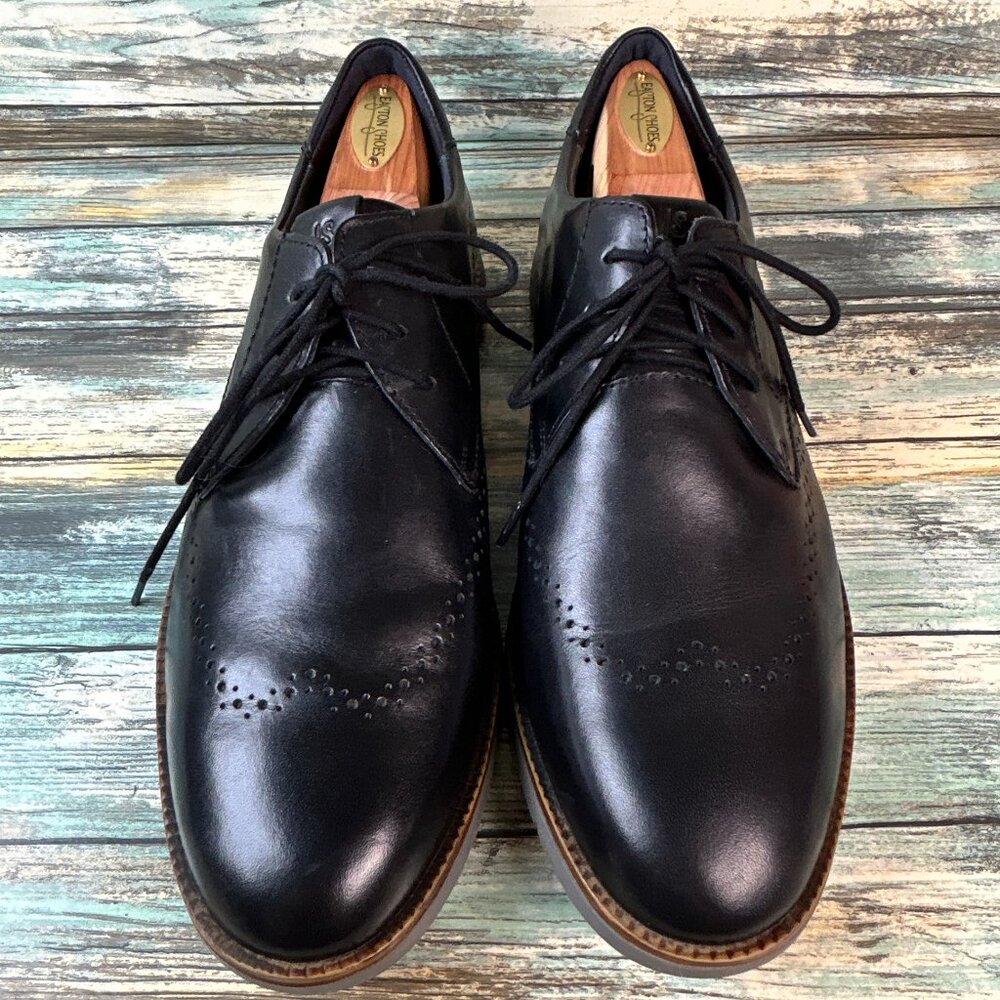 Josef Seibel Oxfords Mens Sz 9.5-10/43 Black Leather Wingtip Brogue Dress Shoes